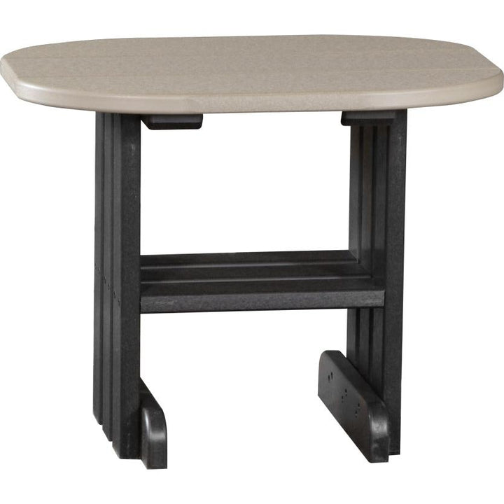 LCPETWWB-LuxCraft-End Table-Weatherwood Black-Pangaea Patio