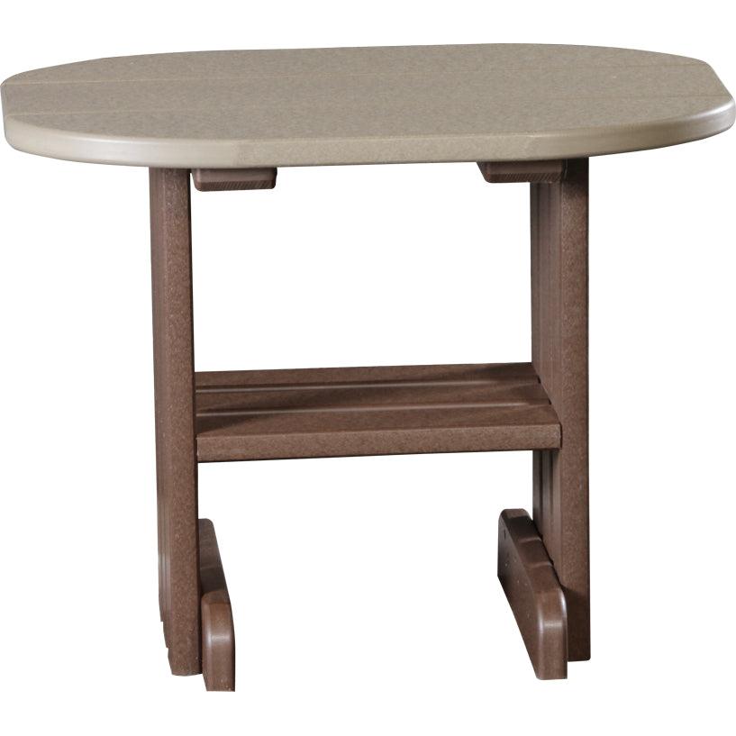 LCPETWWCBR-LuxCraft-End Table-Weatherwood Chestnut Brown-Pangaea Patio