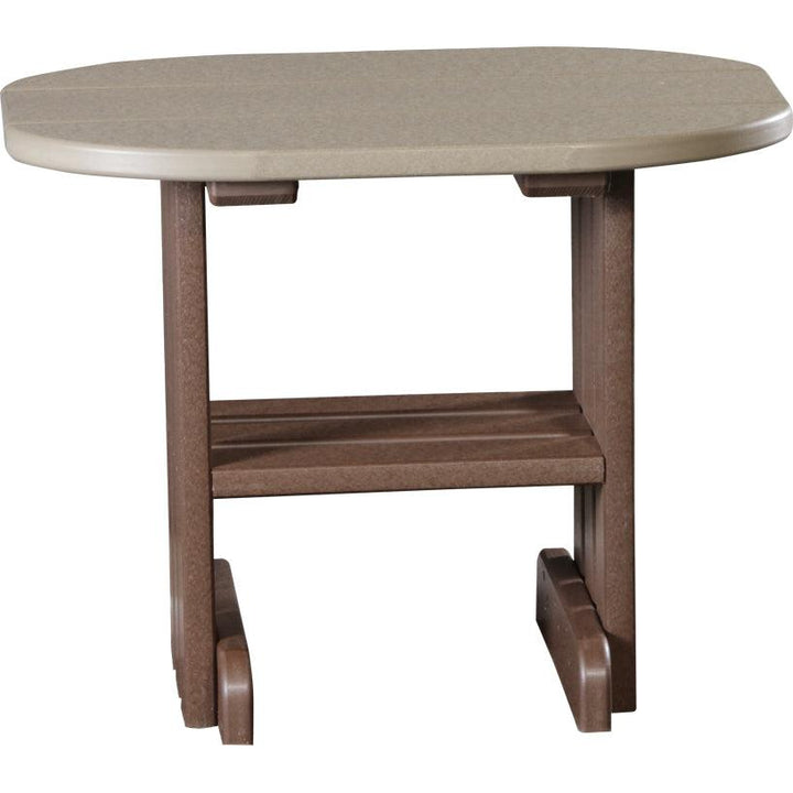 LCPETWWCBR-LuxCraft-End Table-Weatherwood Chestnut Brown-Pangaea Patio
