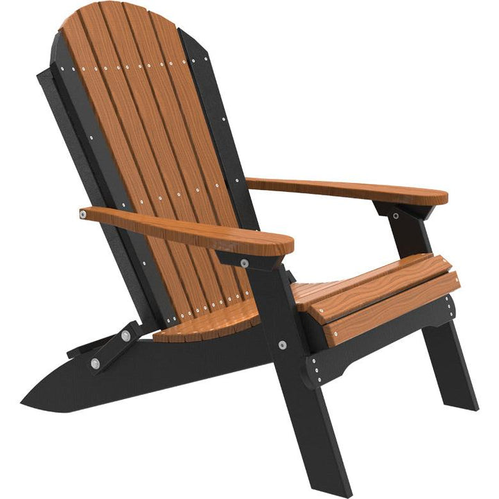 LCPFACAMB-LuxCraft-Folding Adirondack Chair-Antique Mahogany Black-Pangaea Patio