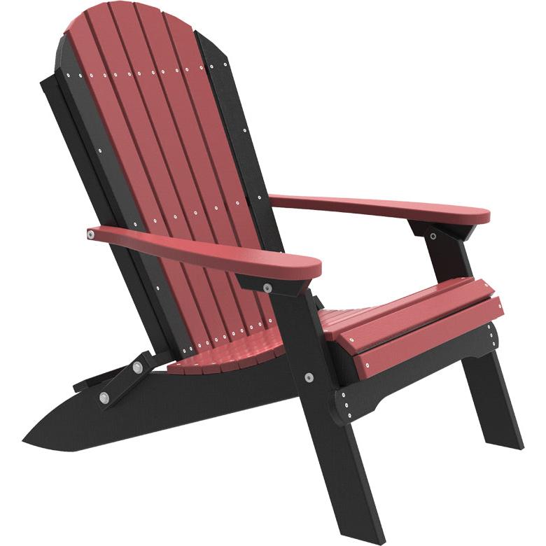 LCPFACCHB-LuxCraft-Folding Adirondack Chair-Cherrywood Black-Pangaea Patio