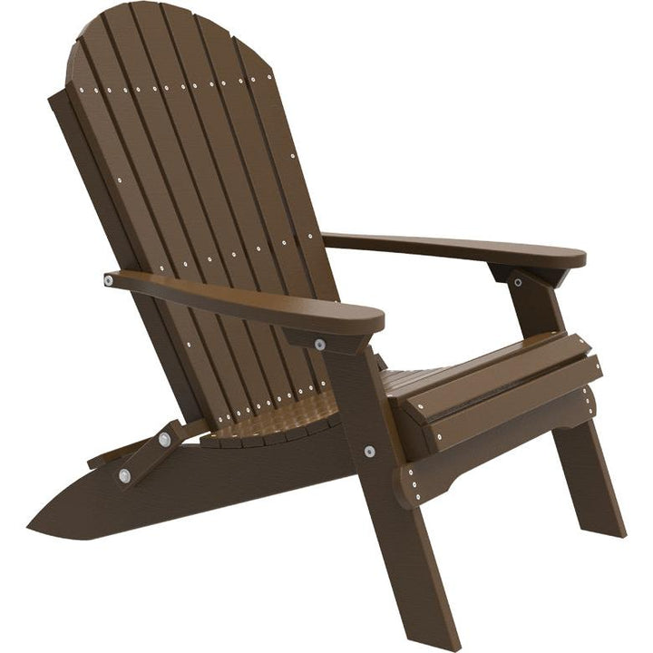 LCPFACCBR-LuxCraft-Folding Adirondack Chair-Chestnut Brown-Pangaea Patio
