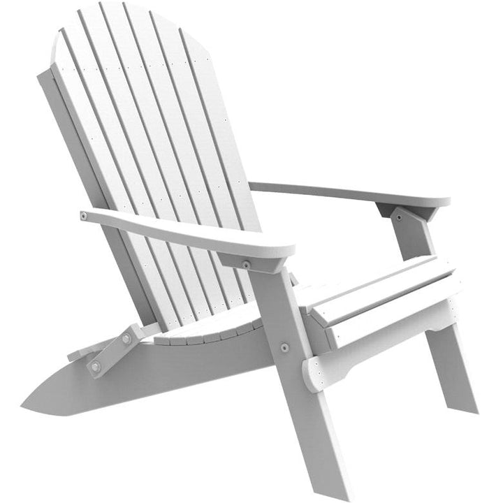 LCPFACW-LuxCraft-Folding Adirondack Chair-White-Pangaea Patio