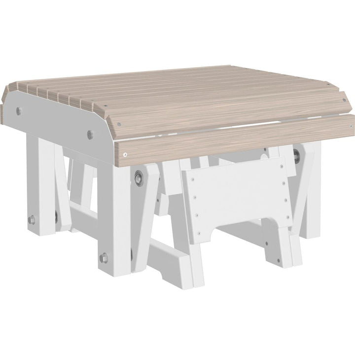LCPGFBIW-LuxCraft-Glider Footrest-Birch White-Pangaea Patio