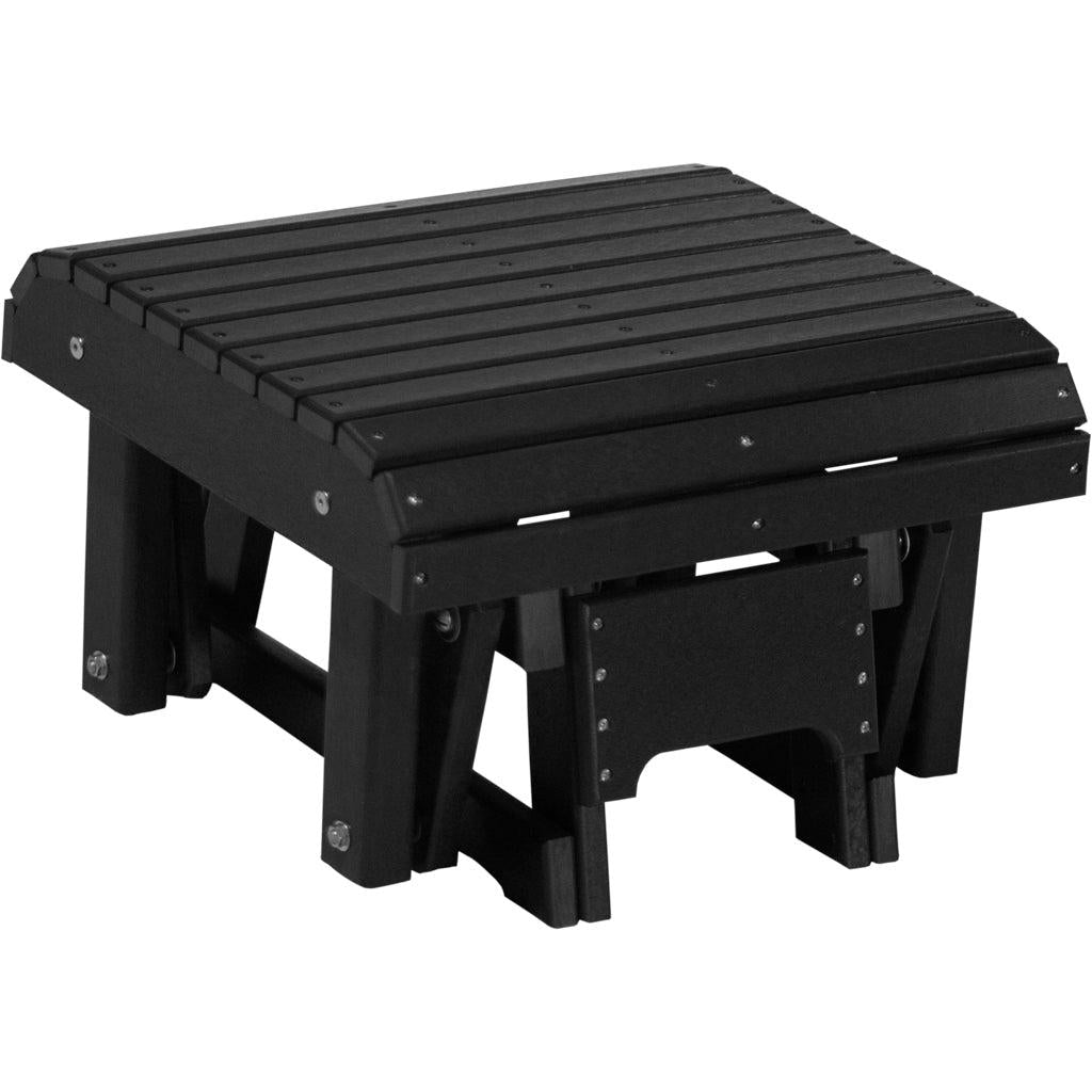 LCPGFBK-LuxCraft-Glider Footrest-Black-Pangaea Patio