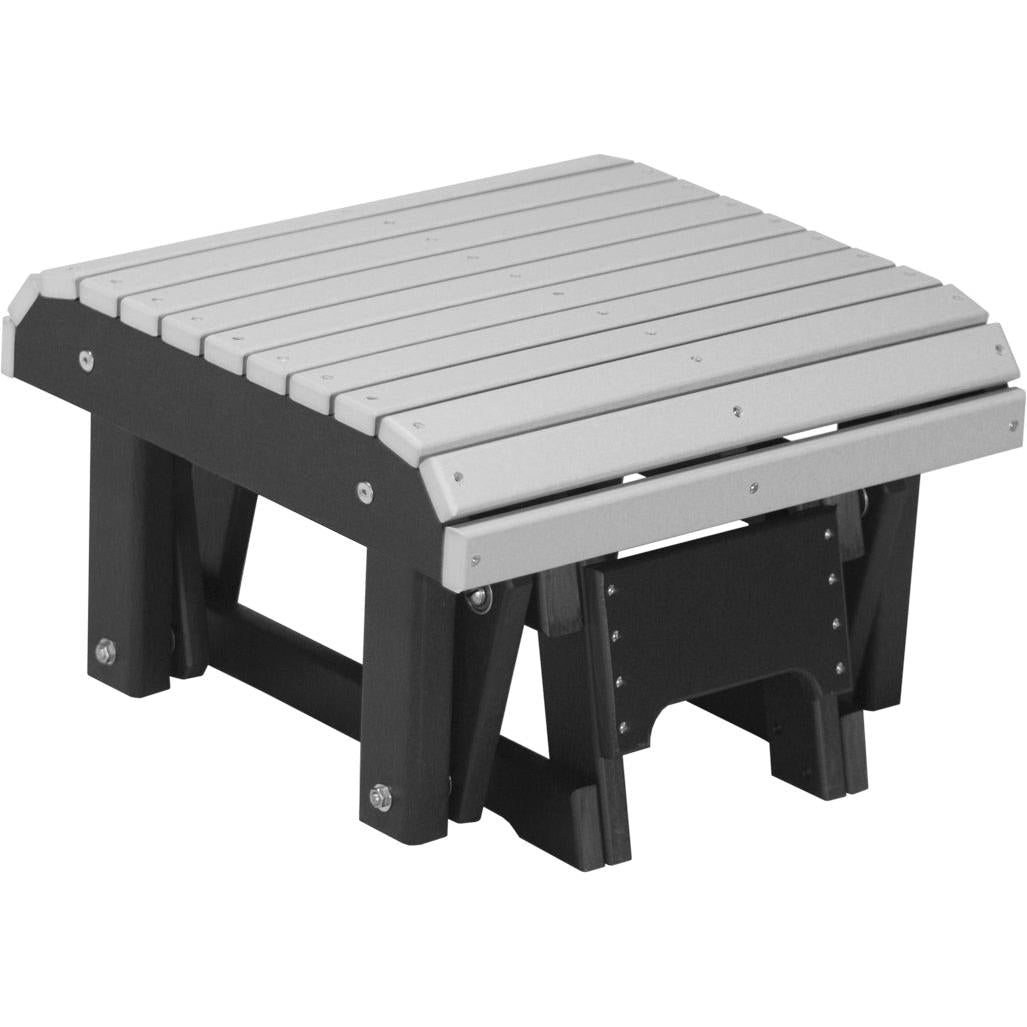 LCPGFDGB-LuxCraft-Glider Footrest-Dove Gray Black-Pangaea Patio