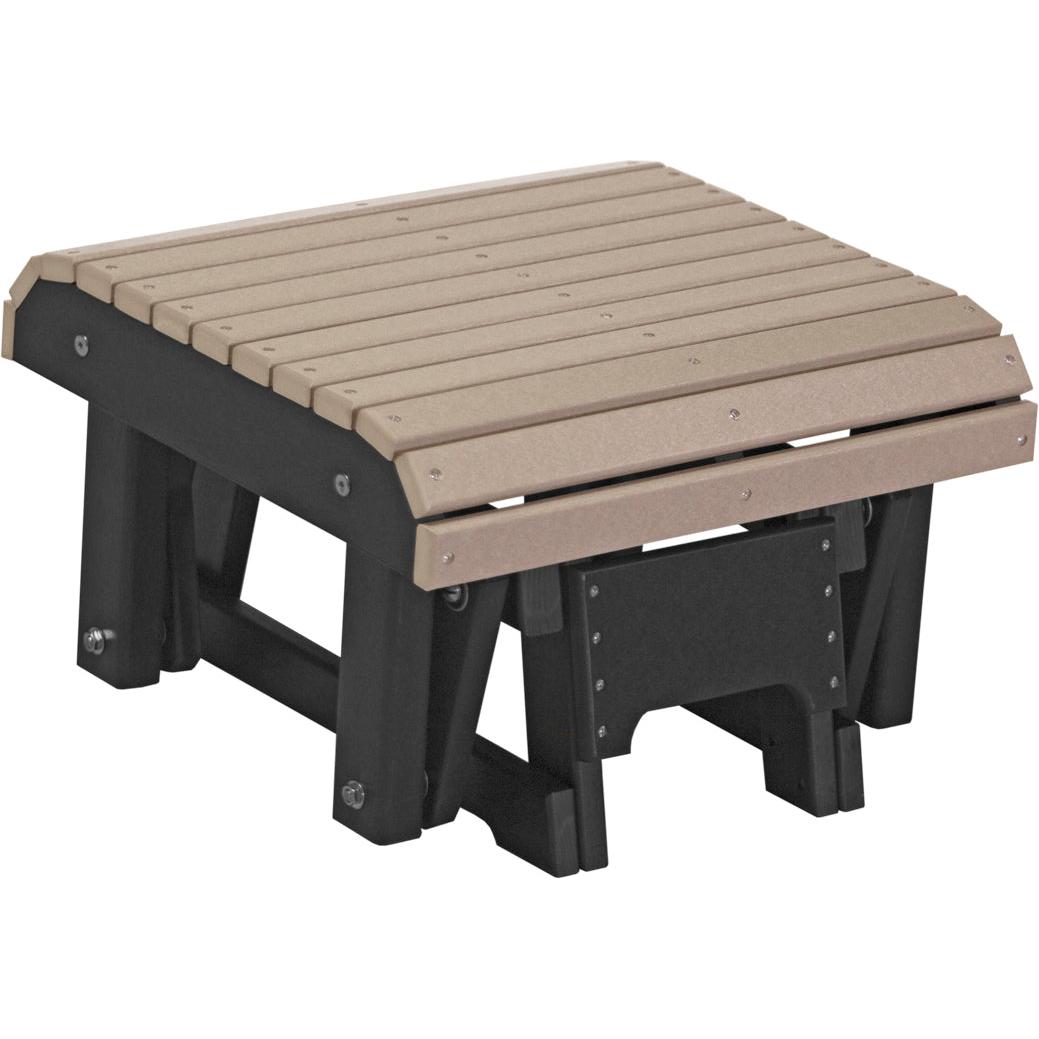 LCPGFWWB-LuxCraft-Glider Footrest-Weatherwood Black-Pangaea Patio