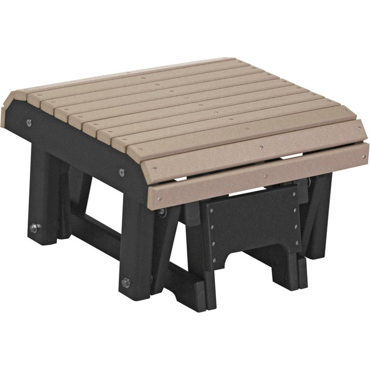 LCPGFWWB-LuxCraft-Glider Footrest-Weatherwood Black-Pangaea Patio