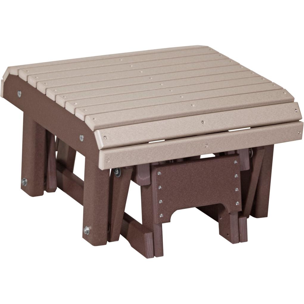LCPGFWWCBR-LuxCraft-Glider Footrest-Weatherwood Chestnut Brown-Pangaea Patio