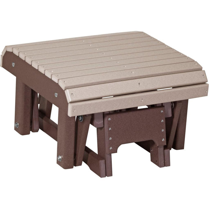 LCPGFWWCBR-LuxCraft-Glider Footrest-Weatherwood Chestnut Brown-Pangaea Patio