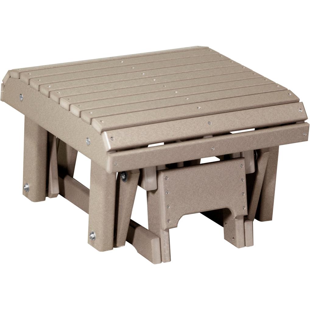 LCPGFWW-LuxCraft-Glider Footrest-Weatherwood-Pangaea Patio