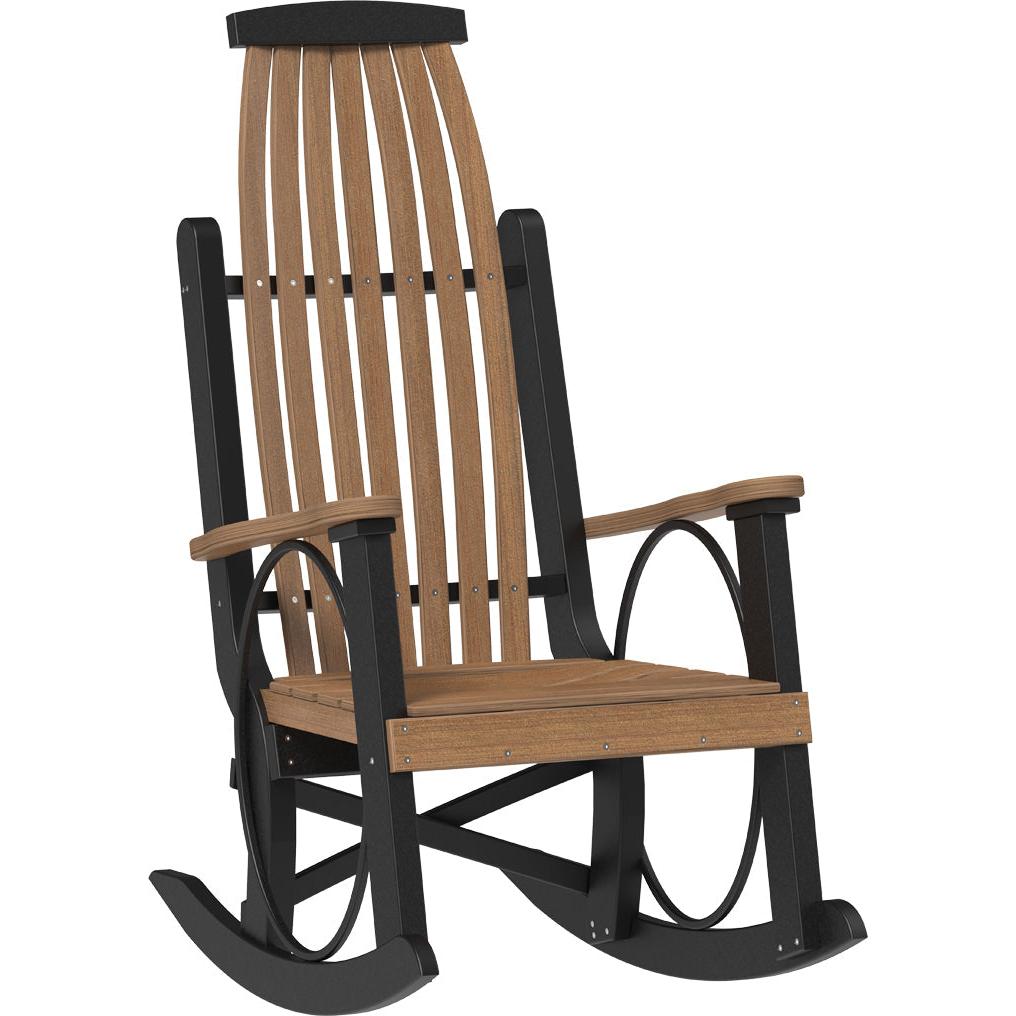 LCPGRAMB-LuxCraft-Grandpa's Rocker-Antique Mahogany Black-Pangaea Patio
