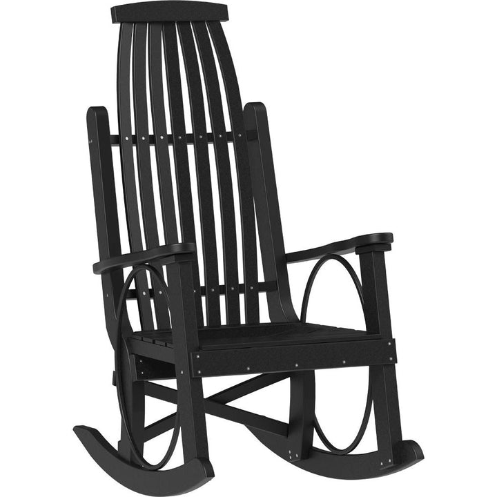 LCPGRBK-LuxCraft-Grandpa's Rocker-Black-Pangaea Patio