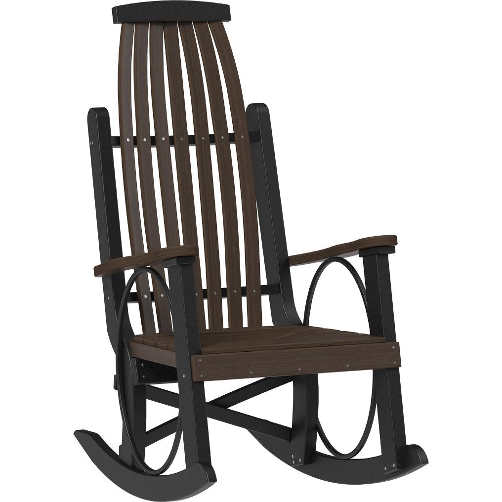 LCPGRBZWB-LuxCraft-Grandpa's Rocker-Coastal Gray Black-Pangaea Patio