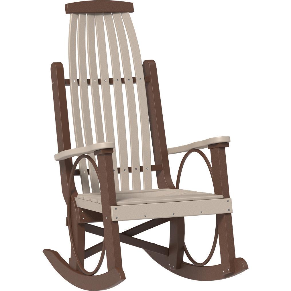 LCPGRWWCBR-LuxCraft-Grandpa's Rocker-Weatherwood Chestnut Brown-Pangaea Patio