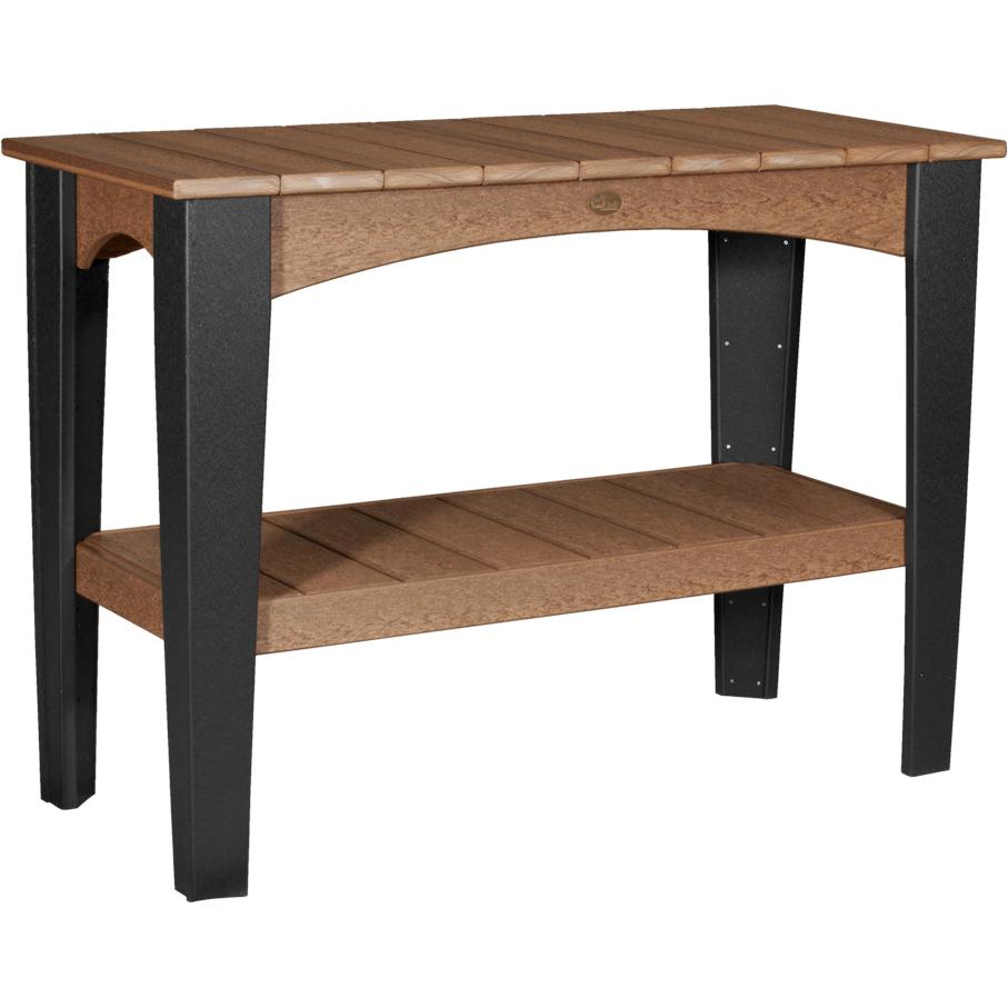 LCIBTAMB-LuxCraft-Island Buffet Table-Antique Mahogany Black-Pangaea Patio