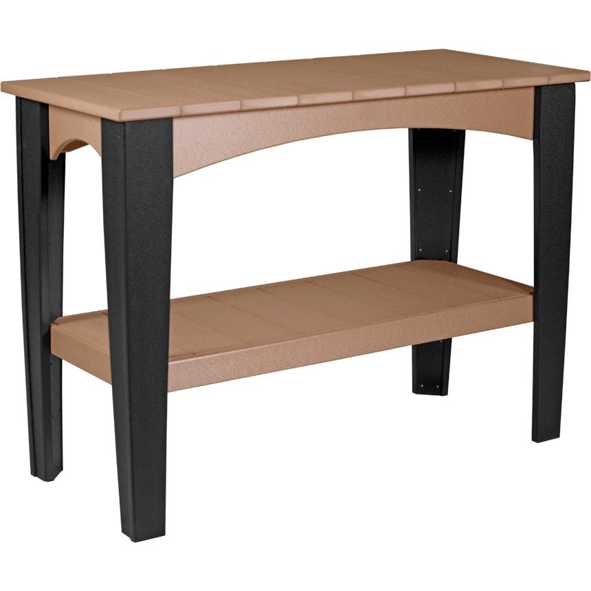 LCIBTCB-LuxCraft-Island Buffet Table-Cedar Black-Pangaea Patio