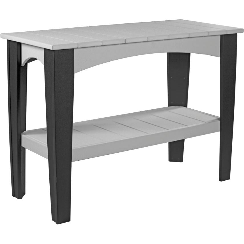 LCIBTDGB-LuxCraft-Island Buffet Table-Dove Gray Black-Pangaea Patio