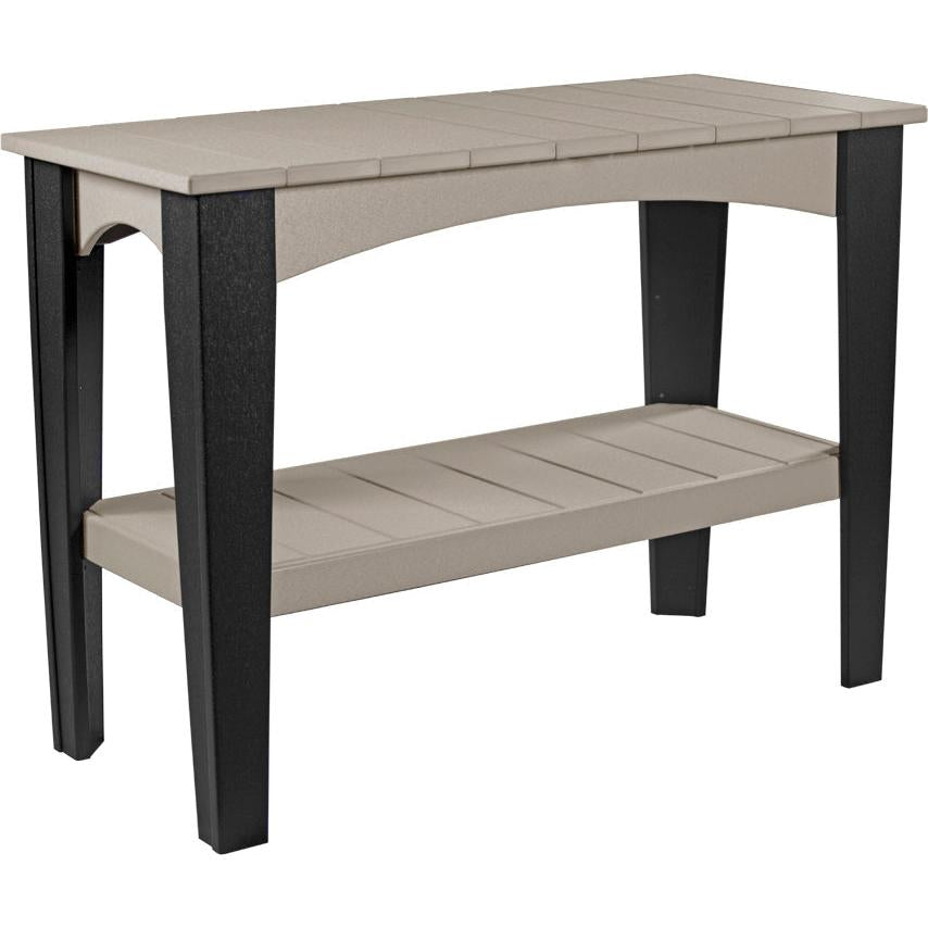 LCIBTWWB-LuxCraft-Island Buffet Table-Weatherwood Black-Pangaea Patio