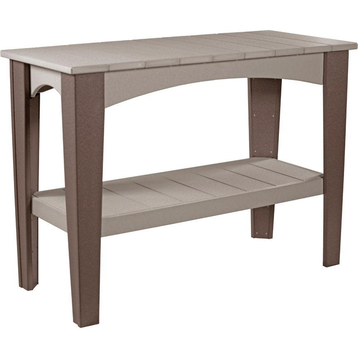 LCIBTWWCBR-LuxCraft-Island Buffet Table-Weatherwood Chestnut Brown-Pangaea Patio
