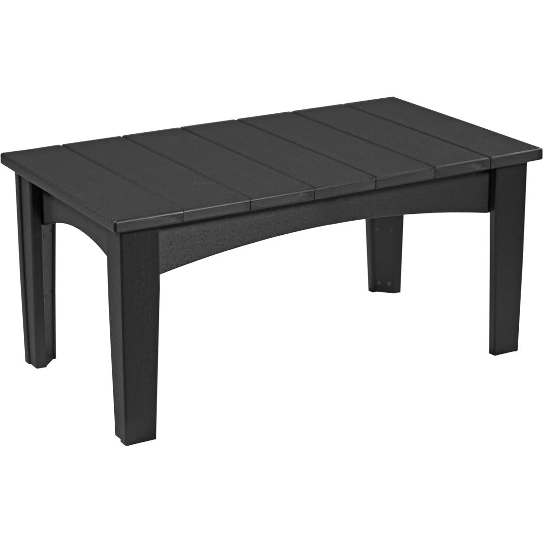 LCICTBK-LuxCraft-Island Coffee Table-Black-Pangaea Patio