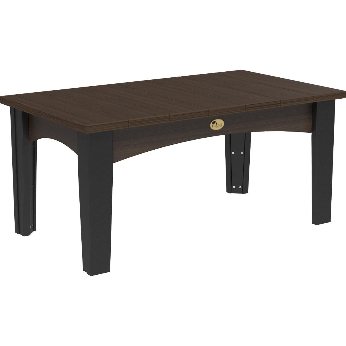 LCICTBZWB-LuxCraft-Island Coffee Table-Coastal Gray Black-Pangaea Patio