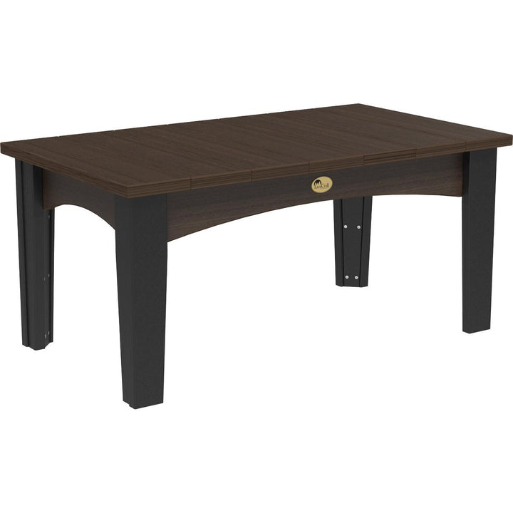 LCICTBZWB-LuxCraft-Island Coffee Table-Coastal Gray Black-Pangaea Patio