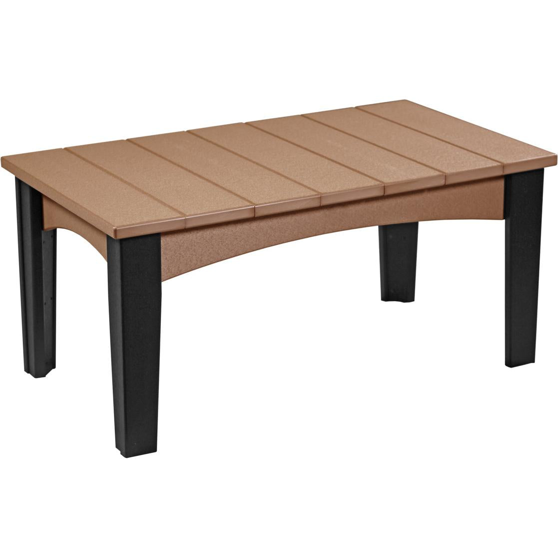 LCICTCB-LuxCraft-Island Coffee Table-Cedar Black-Pangaea Patio