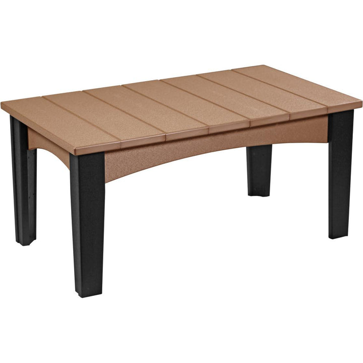 LCICTCB-LuxCraft-Island Coffee Table-Cedar Black-Pangaea Patio