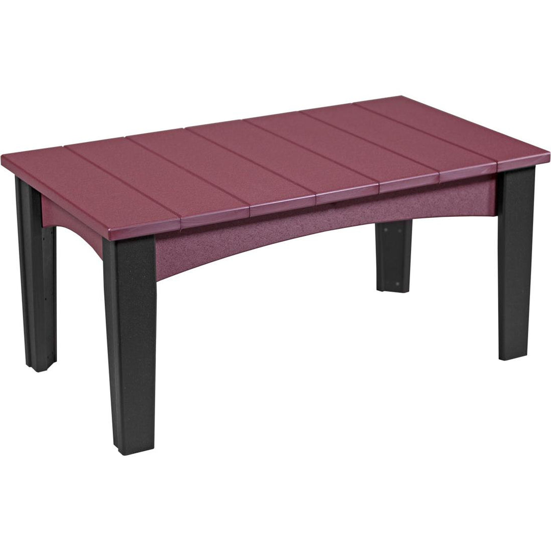 LCICTCHB-LuxCraft-Island Coffee Table-Cherrywood Black-Pangaea Patio