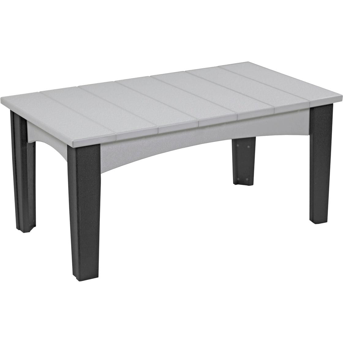 LCICTDGB-LuxCraft-Island Coffee Table-Dove Gray Black-Pangaea Patio