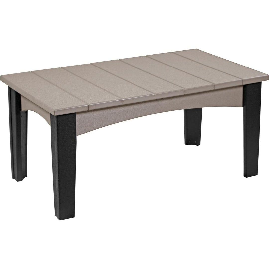 LCICTWWB-LuxCraft-Island Coffee Table-Weatherwood Black-Pangaea Patio