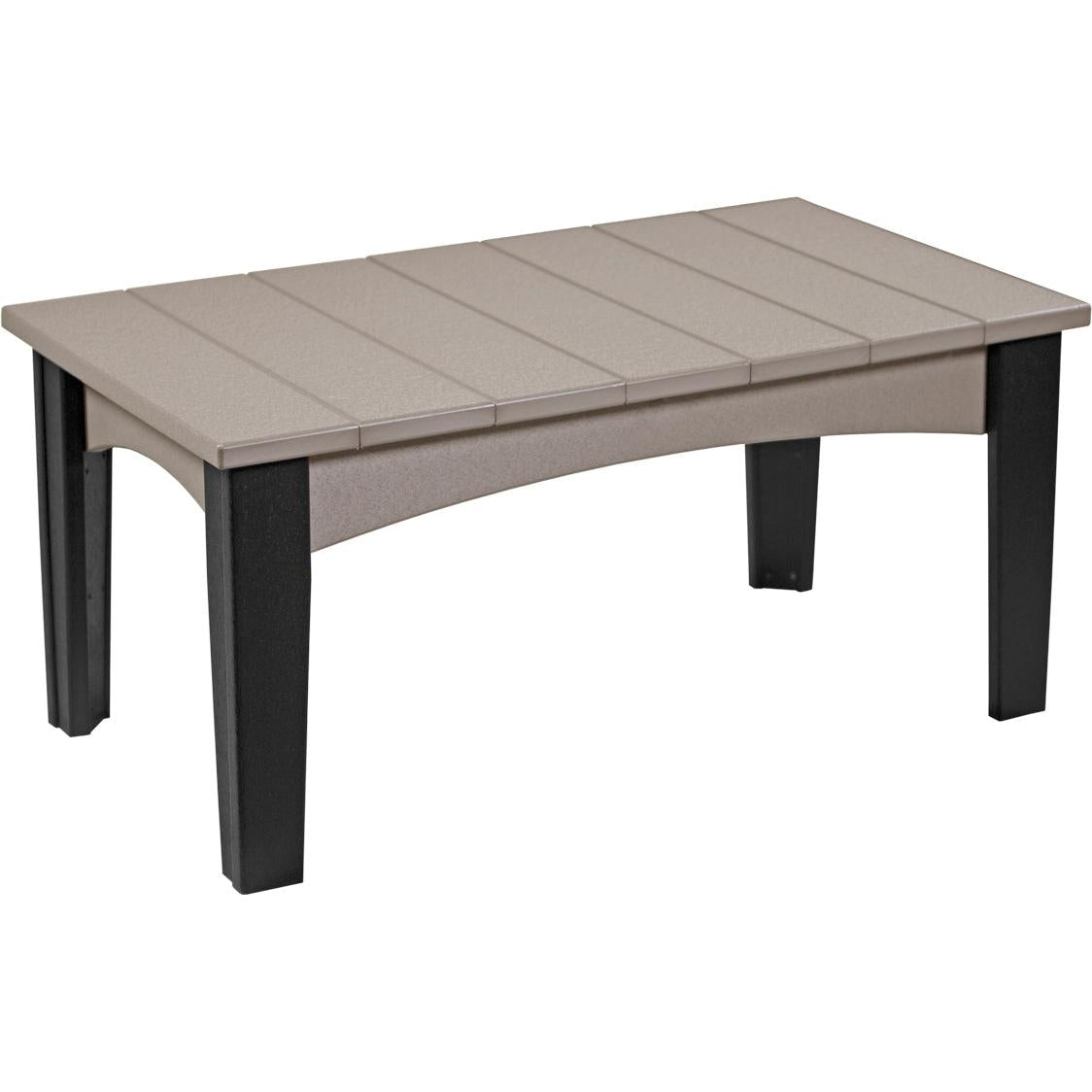 LCICTWWB-LuxCraft-Island Coffee Table-Weatherwood Black-Pangaea Patio