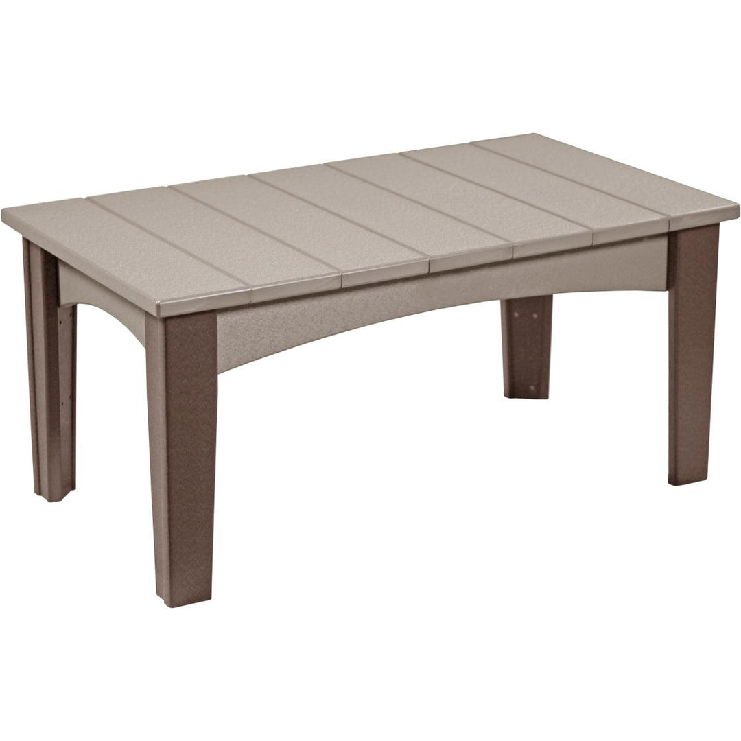 LCICTWWCBR-LuxCraft-Island Coffee Table-Weatherwood Chestnut Brown-Pangaea Patio