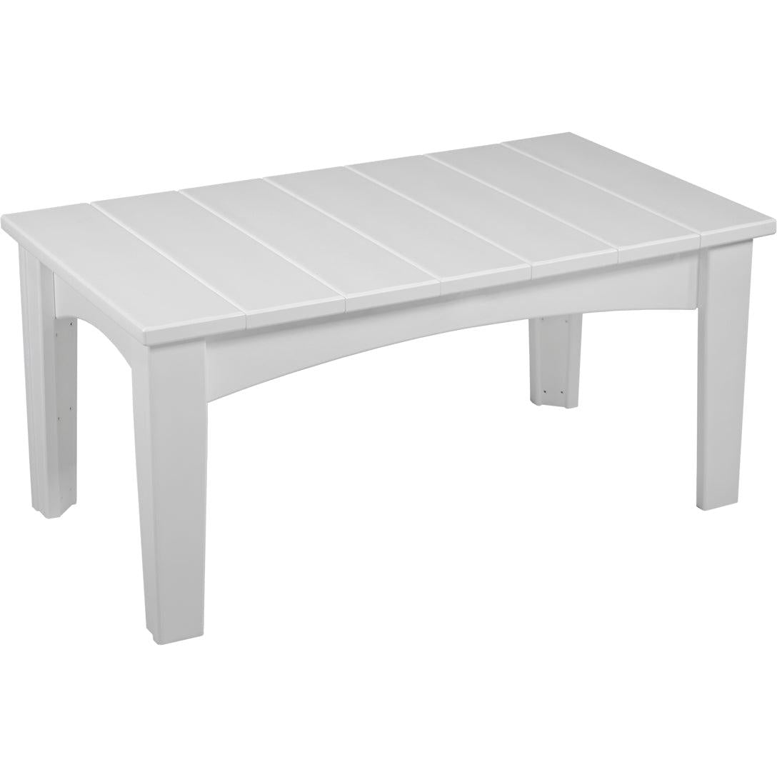 LCICTW-LuxCraft-Island Coffee Table-White-Pangaea Patio