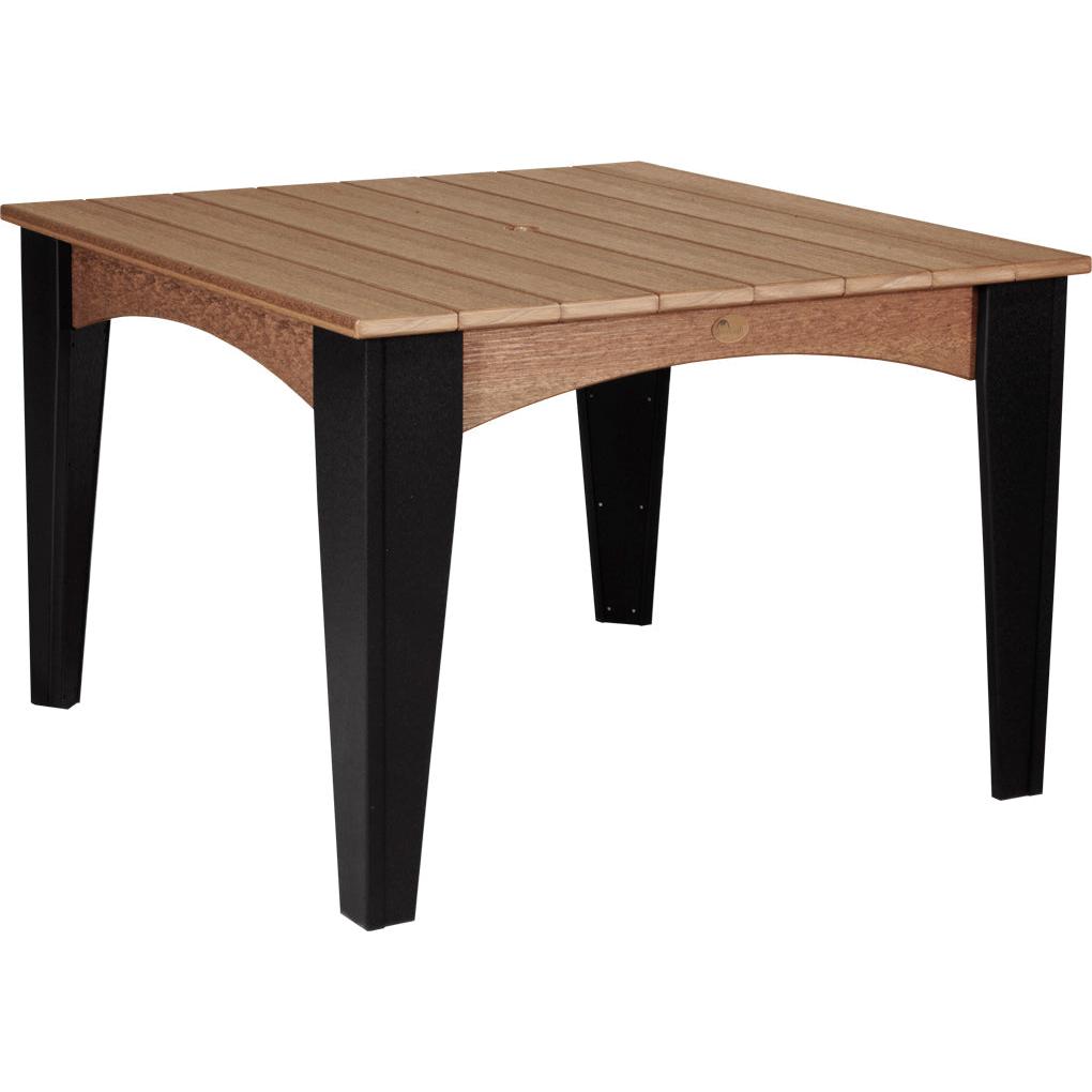 LCIDT44SAMB-LuxCraft-Island Dining Table (44" Square)-Antique Mahogany Black-Pangaea Patio