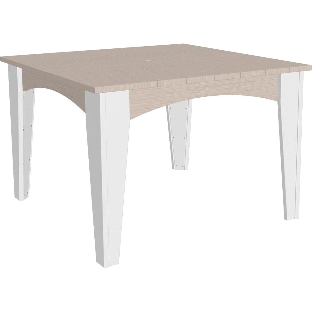 LCIDT44SBIW-LuxCraft-Island Dining Table (44" Square)-Birch White-Pangaea Patio