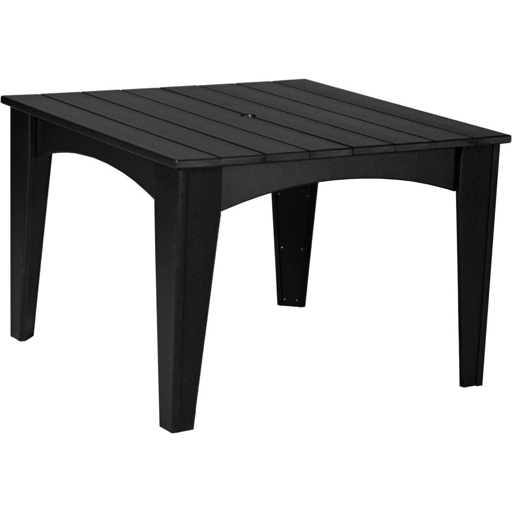 LCIDT44SBK-LuxCraft-Island Dining Table (44" Square)-Black-Pangaea Patio