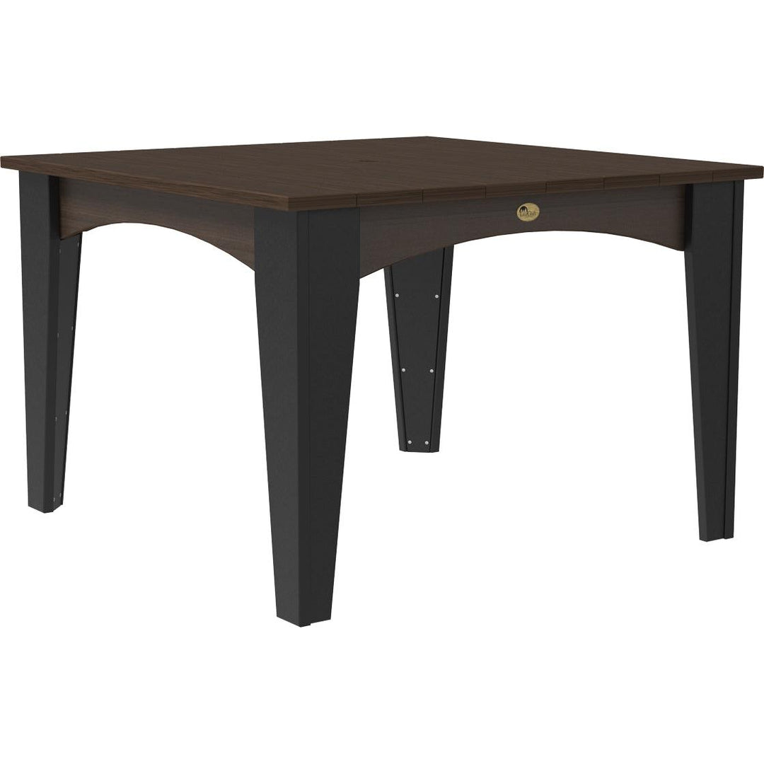 LCIDT44SBZWB-LuxCraft-Island Dining Table (44" Square)-Coastal Gray Black-Pangaea Patio