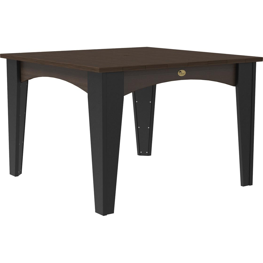 LCIDT44SBZWB-LuxCraft-Island Dining Table (44" Square)-Coastal Gray Black-Pangaea Patio