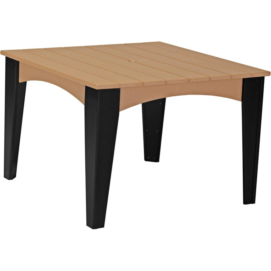 LCIDT44SCB-LuxCraft-Island Dining Table (44" Square)-Cedar Black-Pangaea Patio