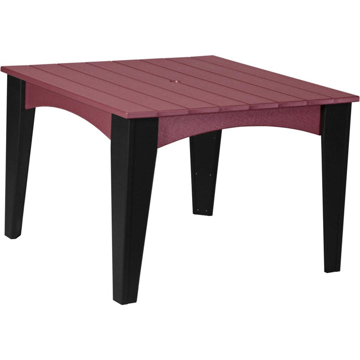 LCIDT44SCHB-LuxCraft-Island Dining Table (44" Square)-Cherrywood Black-Pangaea Patio