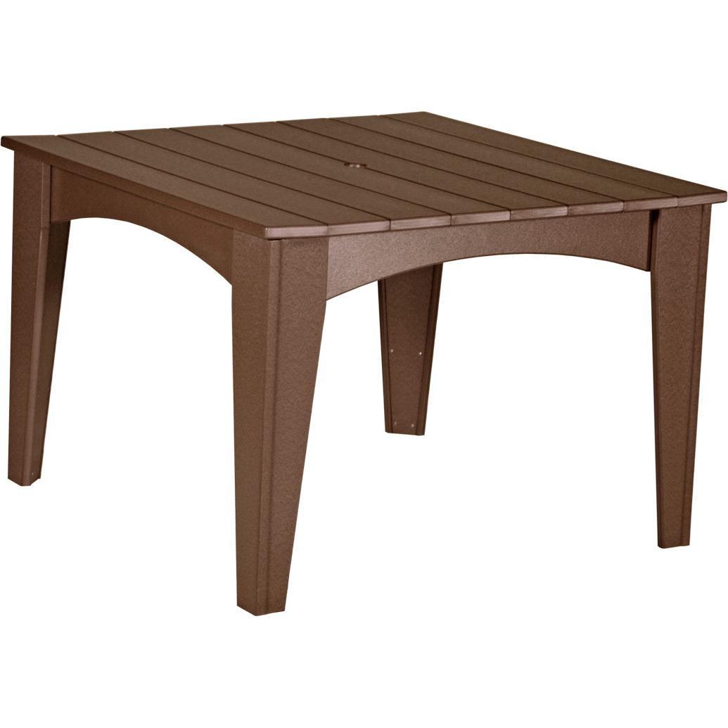 LCIDT44SCBR-LuxCraft-Island Dining Table (44" Square)-Chestnut Brown-Pangaea Patio