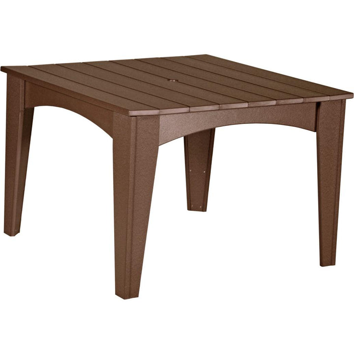 LCIDT44SCBR-LuxCraft-Island Dining Table (44" Square)-Chestnut Brown-Pangaea Patio
