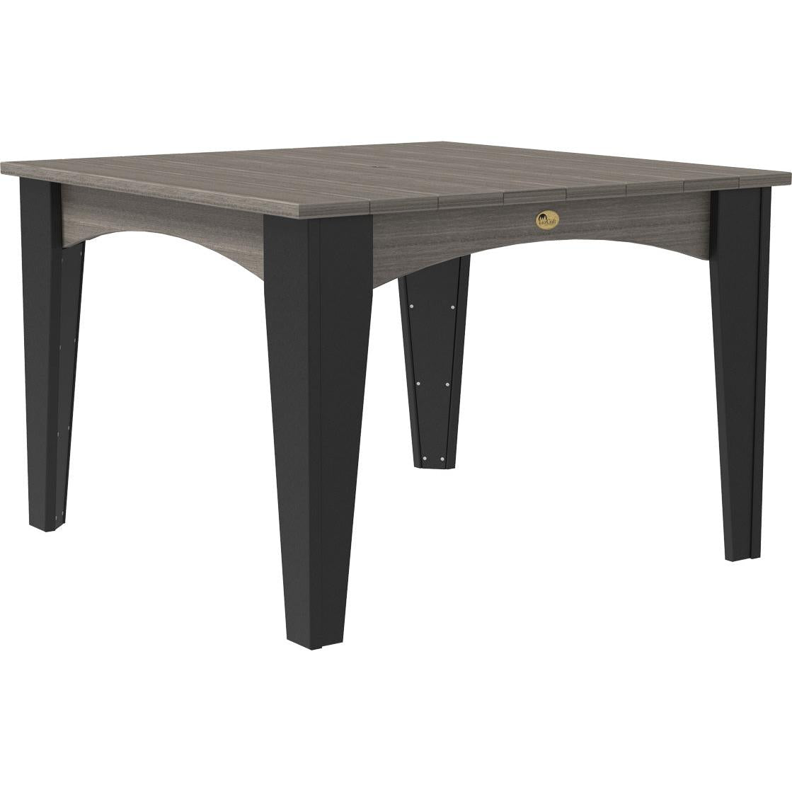 LCIDT44SCGB-LuxCraft-Island Dining Table (44" Square)-Coastal Gray-Pangaea Patio