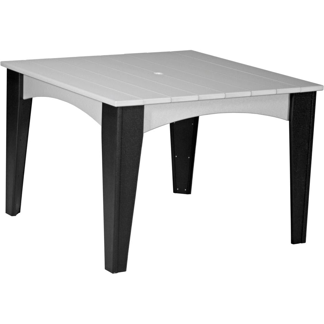 LCIDT44SDGB-LuxCraft-Island Dining Table (44" Square)-Dove Gray Black-Pangaea Patio