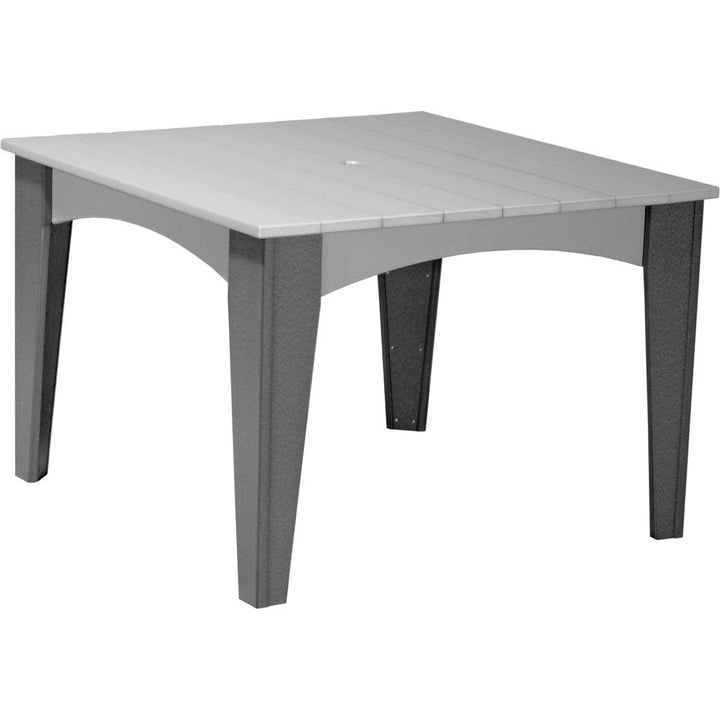 LCIDT44SDGS-LuxCraft-Island Dining Table (44" Square)-Dove Gray Slate-Pangaea Patio