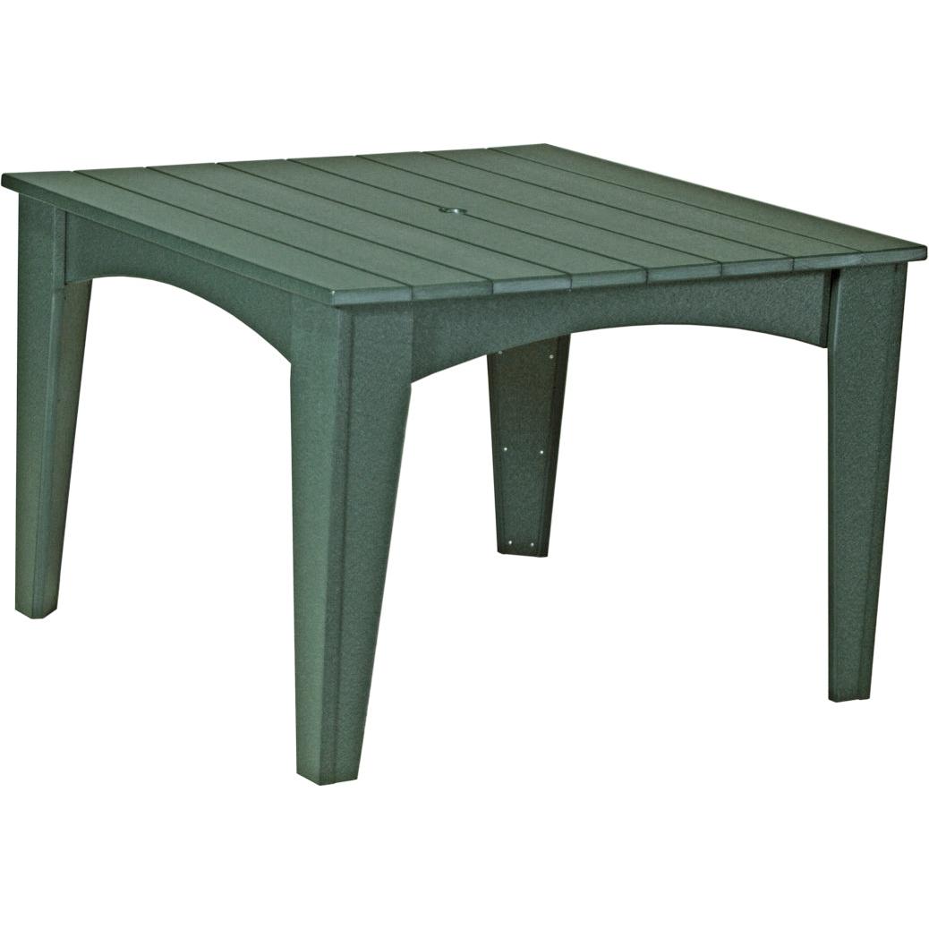 LCIDT44SG-LuxCraft-Island Dining Table (44" Square)-Green-Pangaea Patio