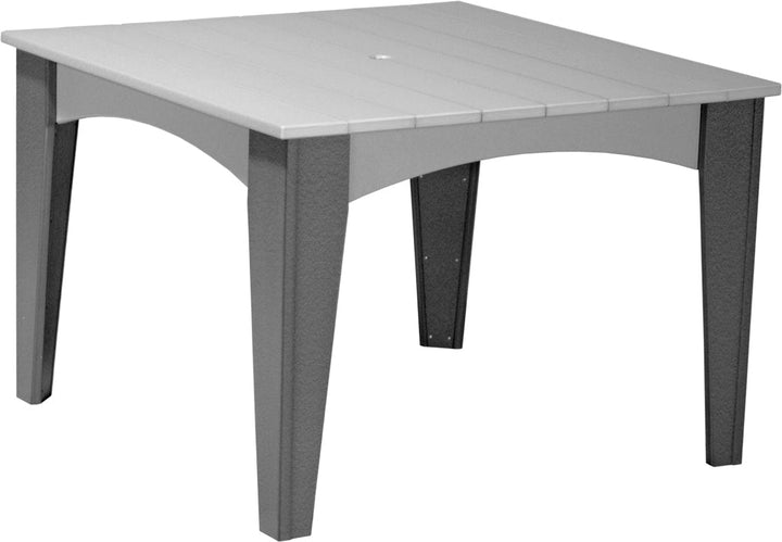 LCIDT44SDGS-LuxCraft-Island Dining Table (44" Square)-Pangaea Patio