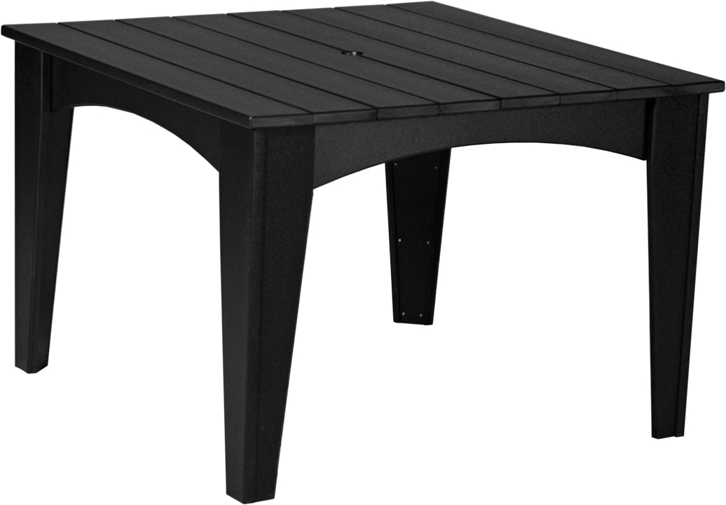 LCIDT44SBK-LuxCraft-Island Dining Table (44" Square)-Pangaea Patio